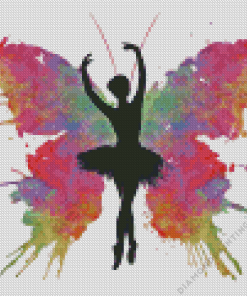 Splatter Butterfly Ballerina Diamond Painting