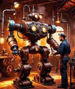 Steampunk Robot Diamond Painting