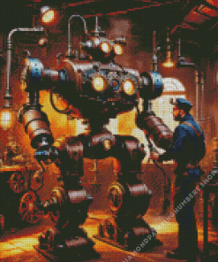 Steampunk Robot Diamond Painting