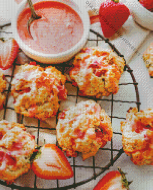 Strawberry Biscuits Diamond Painting