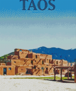 Taos Town Poster Diamond Painting