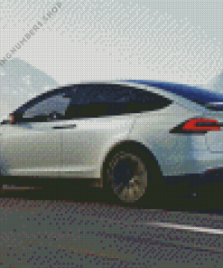 Tesla Model x Diamond Painting