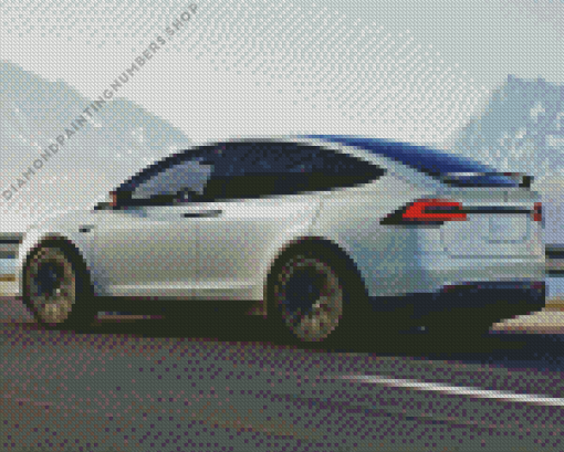 Tesla Model x Diamond Painting