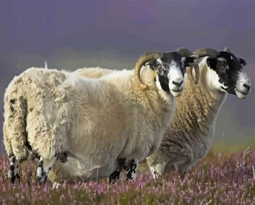 The Scottish Black Faced Sheep Diamond Painting