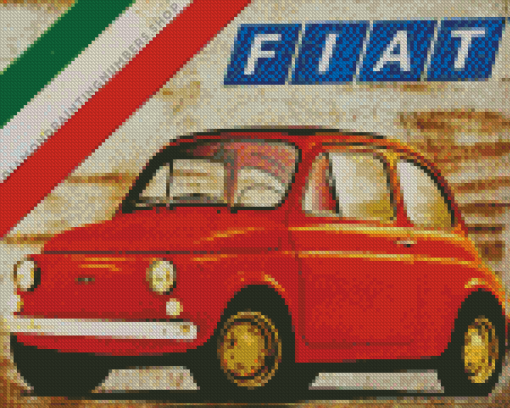 Vintage Fiat 500 Diamond Painting