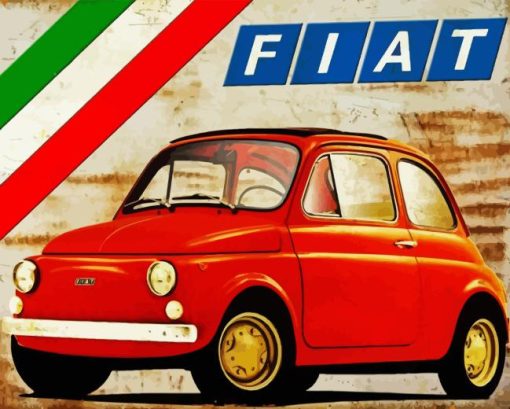 Vintage Fiat 500 Diamond Painting