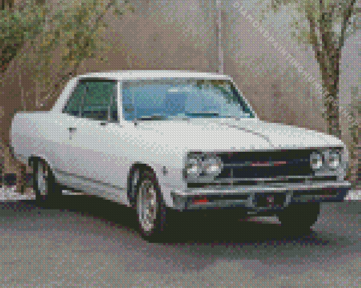 White Chevelle Super Sport Diamond Painting