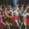 Dancing Rabbits Diamond Painting