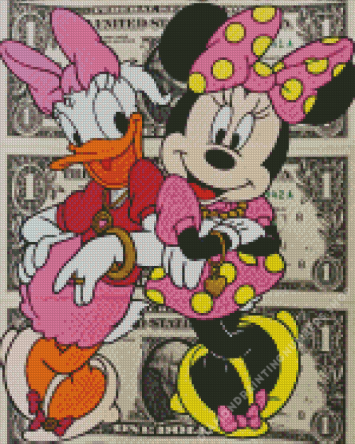 Minnie Mouse and Daisy Duck Diamond Painting