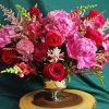 Peonies and Ranunculus Vase Diamond Painting