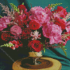 Peonies and Ranunculus Vase Diamond Painting