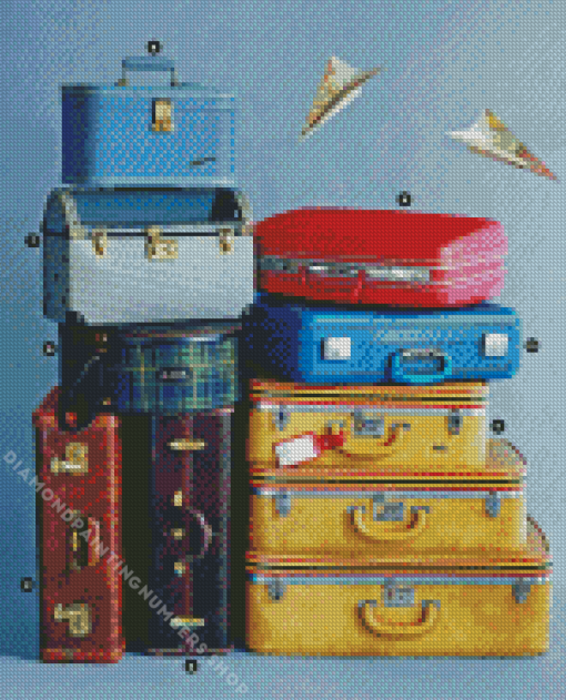 Vintage Suitcases Diamond Painting