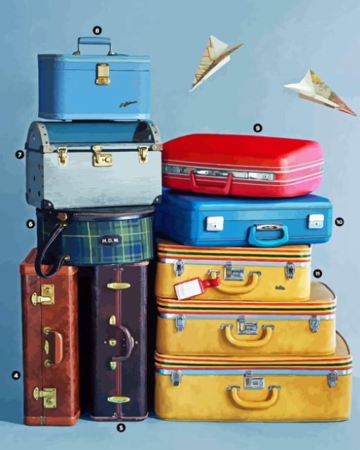 Vintage Suitcases Diamond Painting