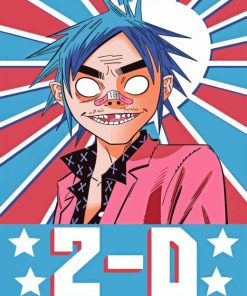 2 D Gorillaz Poster Diamond Painting