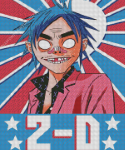 2 D Gorillaz Poster Diamond Painting