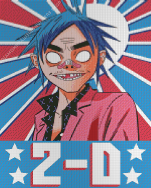 2 D Gorillaz Poster Diamond Painting