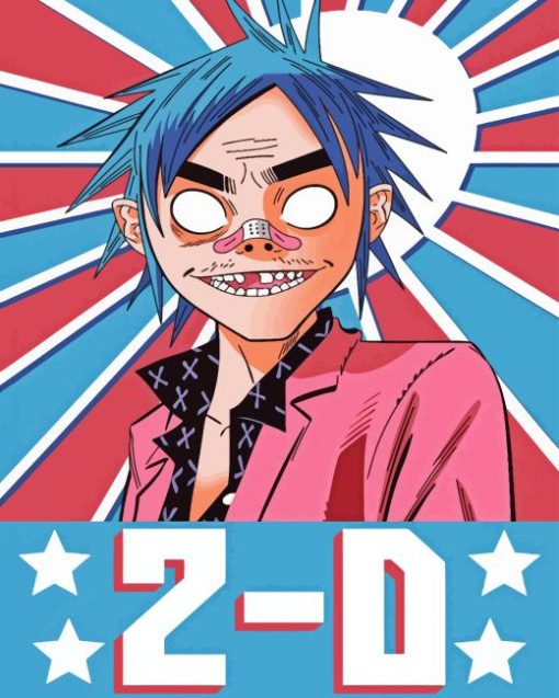 2 D Gorillaz Poster Diamond Painting