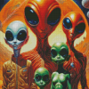 Alien Family Diamond Painting