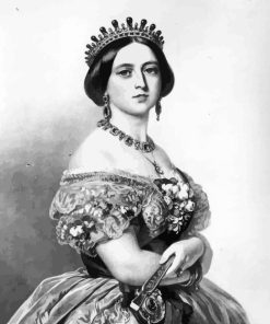 Black And White Queen Victoria Diamond Painting