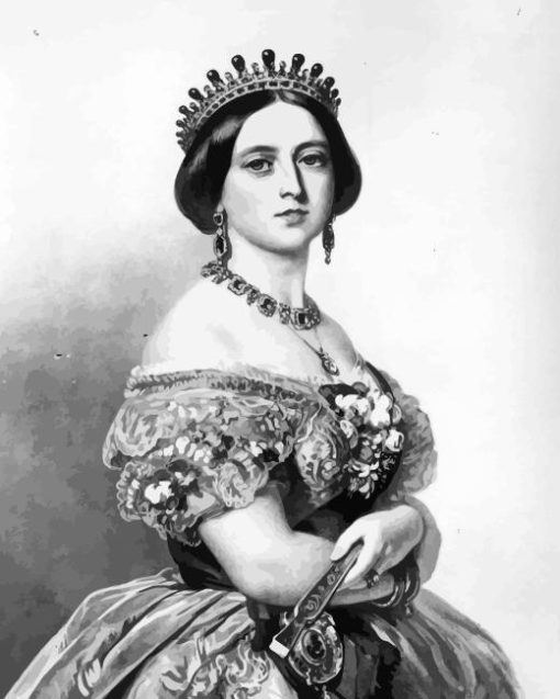 Black And White Queen Victoria Diamond Painting