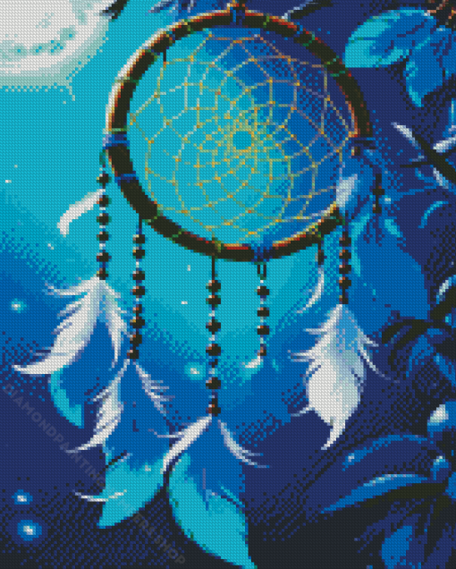 Blue Dream Catcher Diamond Painting