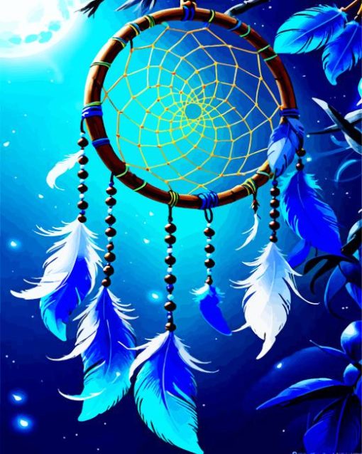 Blue Dream Catcher Diamond Painting