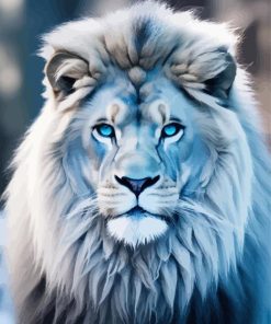 Blue Eyes Snow Lion Diamond Painting