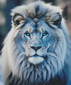 Blue Eyes Snow Lion Diamond Painting