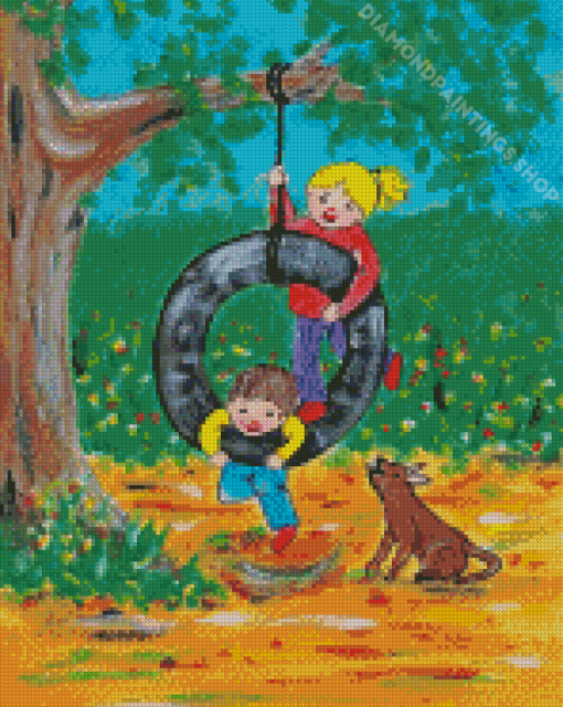 Children at play Diamond Paintings