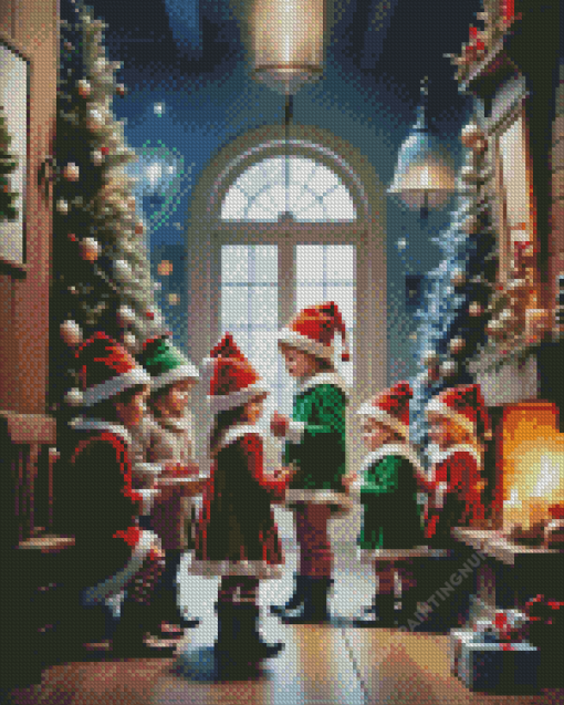 Christmas Children Diamond Painting