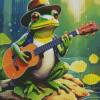 Cool Frog Playing Guitar Diamond Painting