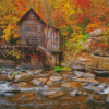 Glade Creek Grist Mill Diamond Painting