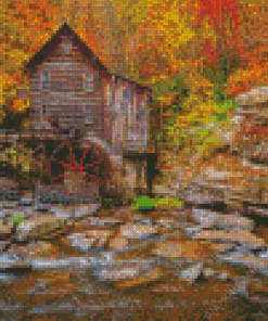 Glade Creek Grist Mill Diamond Painting