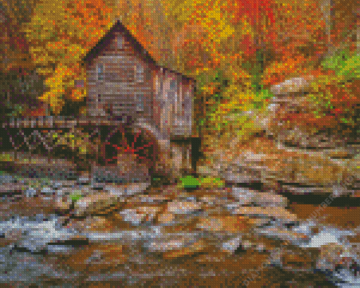 Glade Creek Grist Mill Diamond Painting