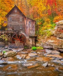 Glade Creek Grist Mill Diamond Painting