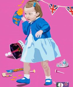 Illustration Princess Charlotte diamond paints