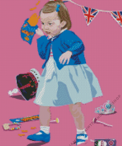 Illustration Princess Charlotte diamond paints