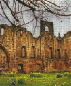 Kirkstall Abbey in Leeds Diamond Painting