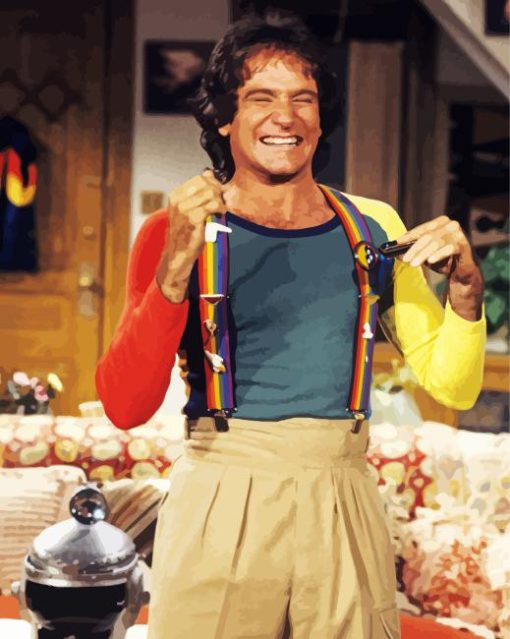 Mork and Mindy character Diamond By Numbers