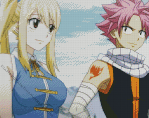 Natsu and Lucy Diamond Dotz