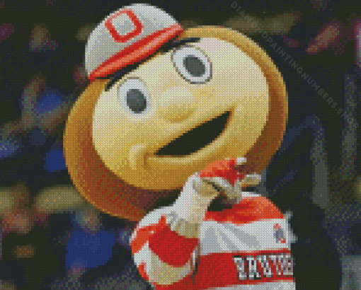 Ohio State Brutus Buckeye Mascot Diamond Paints