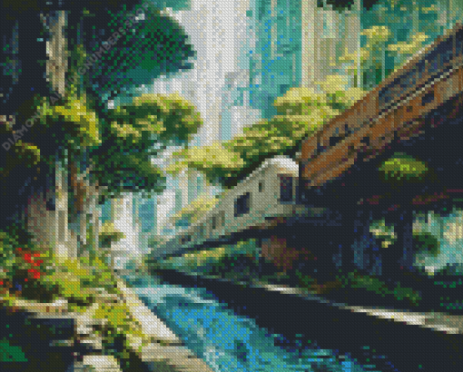 Overgrown City Diamond Painting