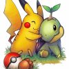 Pikachu And Turtwig Diamond Painting