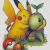 Pikachu And Turtwig Diamond Painting