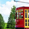 Red Tram New Orleans Diamond By Numbers