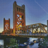 Sacramento Tower Bridge Diamond Painting