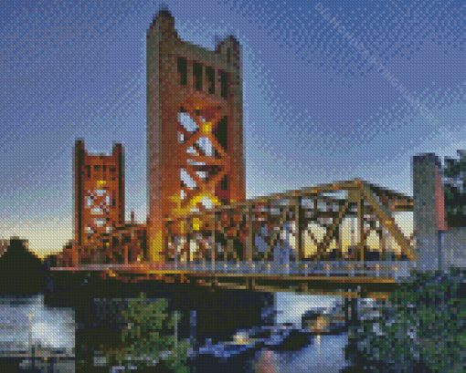 Sacramento Tower Bridge Diamond Painting