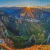 Sunrise over Pyrenees Mountains Diamond Painting