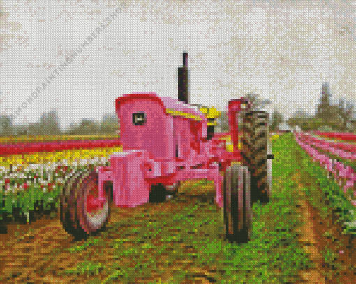 The Pink Tractor Diamond By Numbers