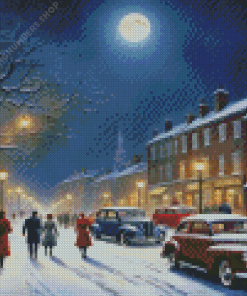 Vintage Christmas Evening Diamond Painting